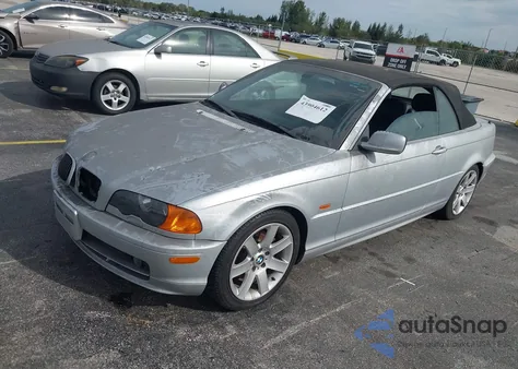 2001 BMW 325Ci из США, поврежденный, VIN WBABS33441J456610